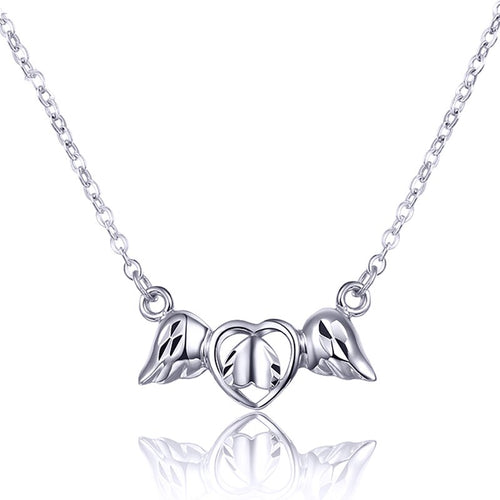 Platinum Women Angel Necklace